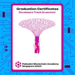 Polkadot Blockchain Academy, Singapore 2024, Graduation Certificates, Developers Track (in-person)